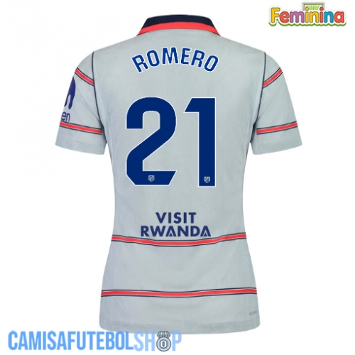 Camisa de time de futebol Atletico Madrid Cristian Romero #21 Replicas 3º Equipamento Feminina 2026-27 Manga Curta